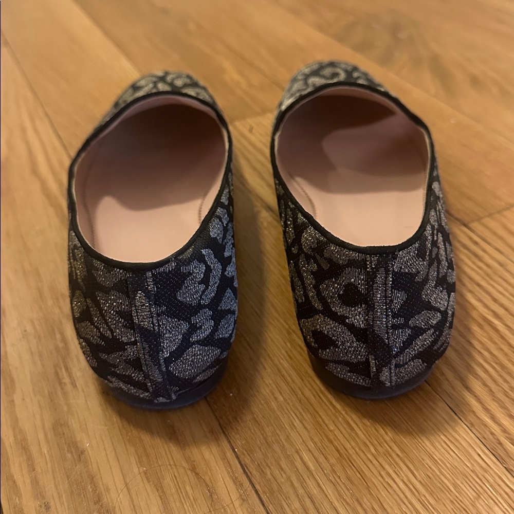 J.Crew Metallic Leopard Print Smoking Slipper / Loafer - Picture 2 of 5